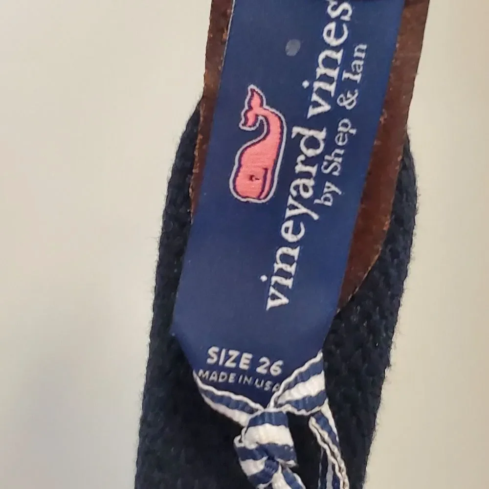 NEW Vineyard Vines‎ Boys Belt Yellow Size 26 Christmas Truck & Tree Canvas Club